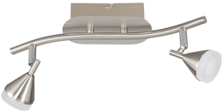 LED Deckenleuchte, Spots beweglich, nickel matt, L 35,5 cm