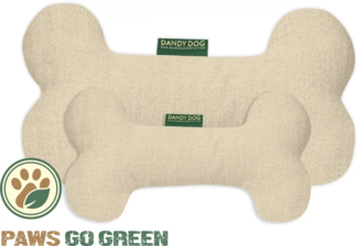 Dandy Dog Hundespielzeug Eco Dog Knochen Sand Größe L/XL