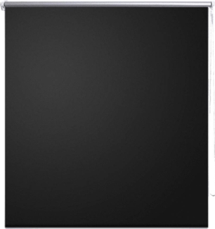 vidaXL Verdunklungsrollo Seitenzug Rollo Klemmrollo Klemmfix Kette, Schwarz, 160 cm x 2,3 m