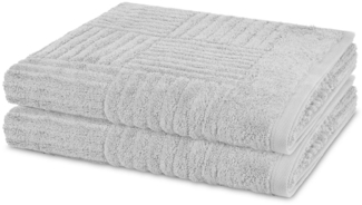 Ross Carre 2 tlg. Frottier-Set - 2 X Duschtuch (70 X 140cm) - 520 - Kiesel