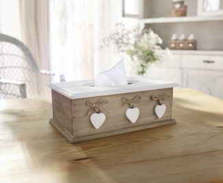 Home-trends24. de Aufbewahrungsbox Tissue Kosmetikbox Aufbewahrungsbox Landhausstil Kosmetiktücher
