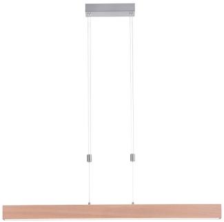 LED Pendelleuchte, Holzoptik, Touchdimmer, CCT, H 160cm