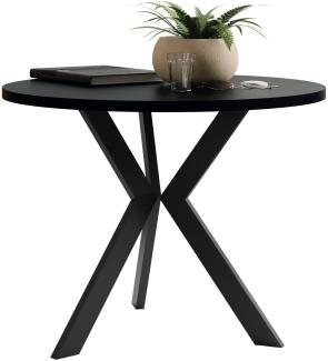 Runder Couchtisch Korku M6 (Farbe: Graphit Schwarz / Schwarz)