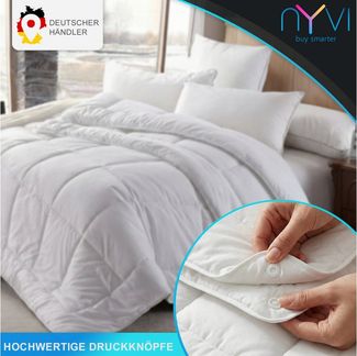 NYVI 4-Jahreszeitenbett 4-Jahreszeiten Bettdecke DreamScience 135x200 cm 4-jahreszeitendecke, Füllung: Polyesterfaser, Bezug: Polyester Mikrofaser, Sommerdecke + Übergangsdecke = warme Winterdecke Ganzjahresdecke