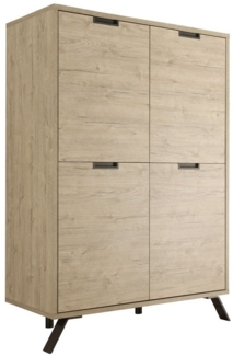 Calicosy 'PALMA' Highboard mit 4 Türen L106 cm - Helles Holz