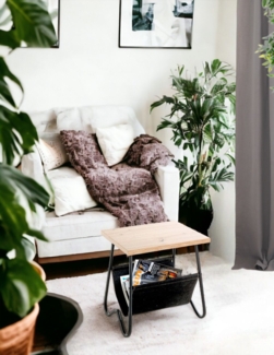 Beistelltisch Capri schwarz-eiche mit Ablage