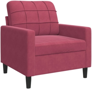 vidaXL Sessel Weinrot 60 cm Samt 4007608