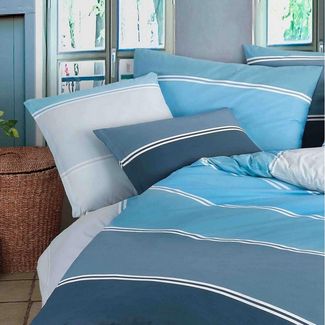 TRAUMSCHLAF Bettwäsche Aqua, Renforce, 2 teilig, gestreiftes Design auf 100% Baumwolle