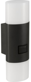 Außenwandleuchte L 910 S anthrazit, 180°-Infürarot-Bewegungsmelder, max. 12 m, 3000 K warmweiß, LED Up-/Downlight