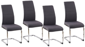 HTI-Living Freischwinger Schwingstuhl SallyC Grau (Set, 4 St), Freischwinger Esszimmerstuhl