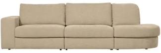 Sofa Family aus Webstoff Rechts, Sand