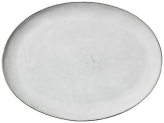 Broste Copenhagen Servierplatte Broste Copenhagen Nordic Sand Platte oval Sand, Steingut