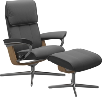 Stressless® Fußhocker Admiral, mit Cross Base, Größe M & L, Holzakzent Eiche