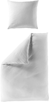 BIERBAUM Bettwäsche Elegant uni, Mako-Satin, 2 teilig, Mako-Satin, 100 % Baumwolle, Uni, pflegeleicht