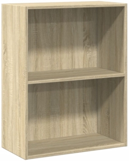 vidaXL Bücherregal 2 Fächer Sonoma-Eiche 60x30x76,5 cm Holzwerkstoff 800966