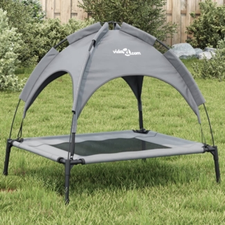 vidaXL Hundeliege mit Dach Anthrazit Oxford-Gewebe und Stahl 172593