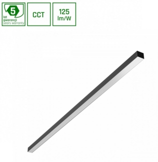 Spectrum Aufbauleuchte Deckenleuchte 150 cm, 50 W, 6250 lm, Schwarz, 115°, 230 V, IP20, 2700-6000 K, CCT