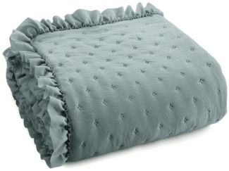 Eurofirany Tagesdecke VANESA & LIBI, Stepppdecke Rüsche Bettüberwurf gesteppte Decke Zweiseitige