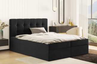 Kaiser Möbel Boxspringbett mit matratze LUDANO stoff Cosmic, Viele Größen und Farben, Bettzeug-Container