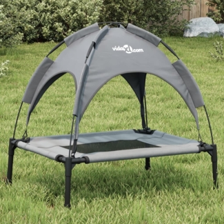 vidaXL Hundeliege mit Dach Anthrazit Oxford-Gewebe und Stahl 172592