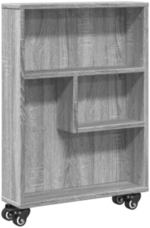vidaXL Aufbewahrungswagen Schmal Grau Sonoma 48x13x68 cm Holzwerkstoff 855228