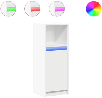 vidaXL LED-Sideboard Weiß 38x34x100 cm Holzwerkstoff 852166