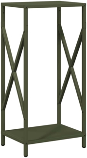 vidaXL Brennholzregal Olivgrün 34x25x70 cm Kaltgewalzter Stahl 864322