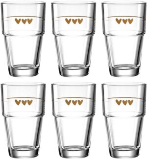 Leonardo SOLO Becher 410 ml Herzen 6er Set