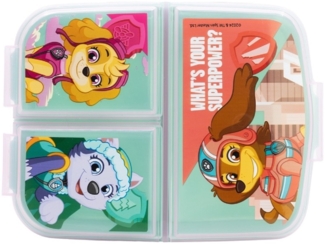 Paw Patrol Skye Everest Kinder Premium Brotdose Lunchbox Frühstücks-Box Vesper-Dose mit 3 Fächern