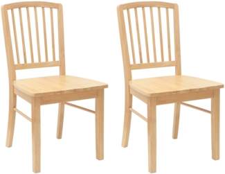 vidaXL Esszimmerstühle 2 pcs Natur 50 x 52,5 x 91 cm 42020450