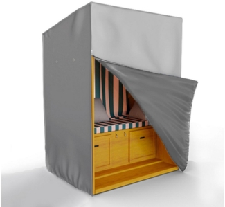 Kronenburg Strandkorb-Schutzhülle Wasserdicht & winterfest, für alle Strandkörbe, 420D Oxford Gewebe, 135x105x175cm, 2 Reißverschlüsse, Belüftungslöcher