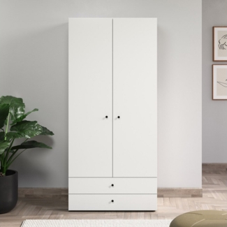 INOSIGN Kleiderschrank Jersey Schlafzimmerschrank Garderobe Bestseller Schrank (1-St, Drehtürenschrank mit modernen Griffen Otto´s Choice) Drehtürenschrank mit 2 Schubladen - (B/T/H) 81/51/176 cm