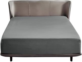 Bedsure Spannbettlaken 180x200 cm Boxspringbett Topper - Polyester Mikrofasermaterial Bettlaken 180x200 cm für Matratzenhöhe bis 30 cm, weiches Spannbetttuch Leintuch, Grau