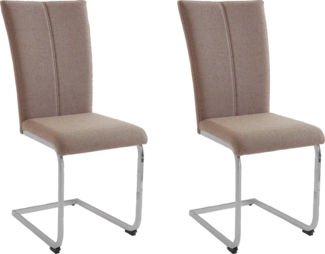 Home affaire Freischwinger Nils (Set, 2 St), Stuhl belastbar bis 120 Kg, Gestell Metall im Chrom-Look oder Schwarz