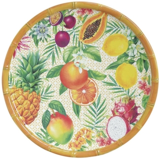 EasyLife Kuchenteller Porto Rico, Spülmaschinengeeignet, Mehrfarbig, Motiv: Früchte
