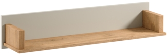 AX LIVING Bücher Regal „Iseonia P1“ – 110 cm breit, Eiche Wotan/Beige