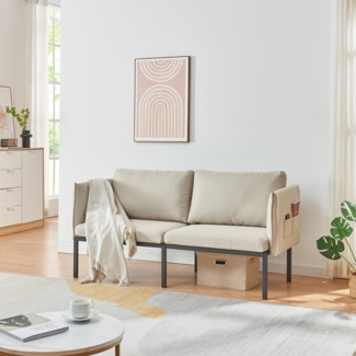 2-Sitzer-Sofa Kamar 69x158x63 cm Beige [en. casa]