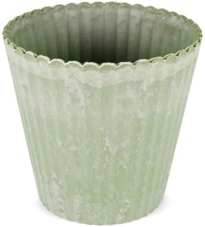 matches21 HOME & HOBBY Blumentopf Übertopf Pflanzgefäß Kunststoff grün Ø 13x12,5 cm (1 St)