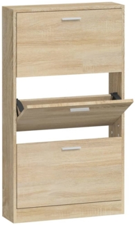 vidaXL Schuhschrank Eichen-Optik 59x17x108 cm Holzwerkstoff 342527