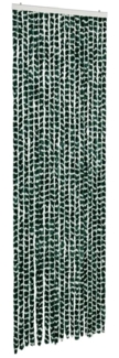 vidaXL Fliegenvorhang Grün und Weiß 56x200 cm Chenille 377383