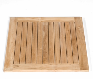 Sonnenpartner Tischgestell Rhodos Alu gebürstet mit wählbarer Tischplatte Tischplatte "TUNIS"" 80 x 80 cm Teakholz 80050292"