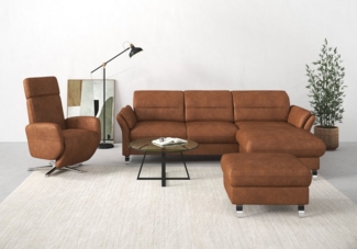 sit&more Ecksofa Grenoble L-Form mit Federkern, wahlweise mit Bettfunktion, Bettkasten, Arm- und Kopfteilverstellung
