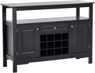 Weinregal TIMBOON Holz Schwarz