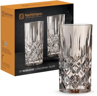 NACHTMANN 105713 NOBLESSE Longdrinkglas TAUPE 2er Set