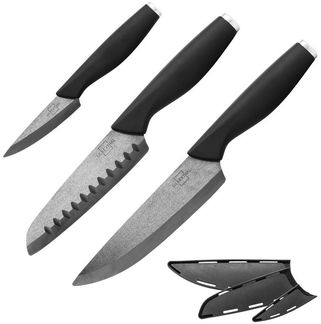 SILBERTHAL Messer-Set Keramikmesser 3er Set Schwarz (3-tlg)