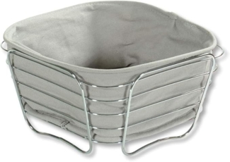 Kesper | Brot- und Obstkorb, Material: Metall, Maße: 21 x 21 x 11 cm, Farbe: Grau | 90871
