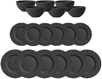 Villeroy & Boch Manufacture Rock Tafelservice 18-teilig schwarz
