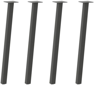 vidaXL Konsolentischbeine 4 Stk. Anthrazit 72 cm Stahl 4012494