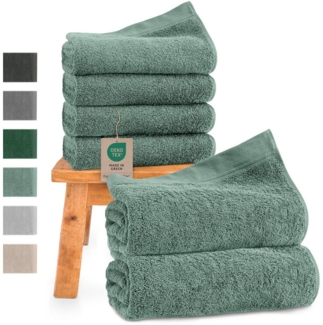 Hausfelder Handtücher Handtuch Set: 2 Badetücher + 4 Handtücher, (Set, 6-St), 100% Baumwolle, weich, saugfähig, Uni-Farben