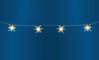 TrendLine LED-Lichterkette Sterne Außen 2,3 m warmweiß mit Timer